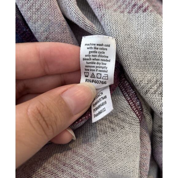 STAN HERMAN XS Purple Plaid Super Soft Luxe Knit Half Zip Poncho Pockets - Picture 6 of 8